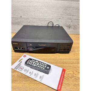 Vintage Hitachi VHS VCR VT-F380A W/Remote Tested & working